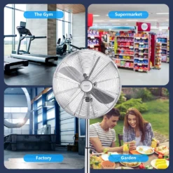 Aigostar Emery - Ventilator Standventilator Metall Mit Oszillation 90° Im Chrom -Design - Höhen Verstellbarer Standfuß Industriell Mechanisch Standlüfter 3 Geschwindigkeit 4 Blätter 60 Watt Silber -Kaufland Verkäufe 59f9b82105457108f326b4ac7f1894af