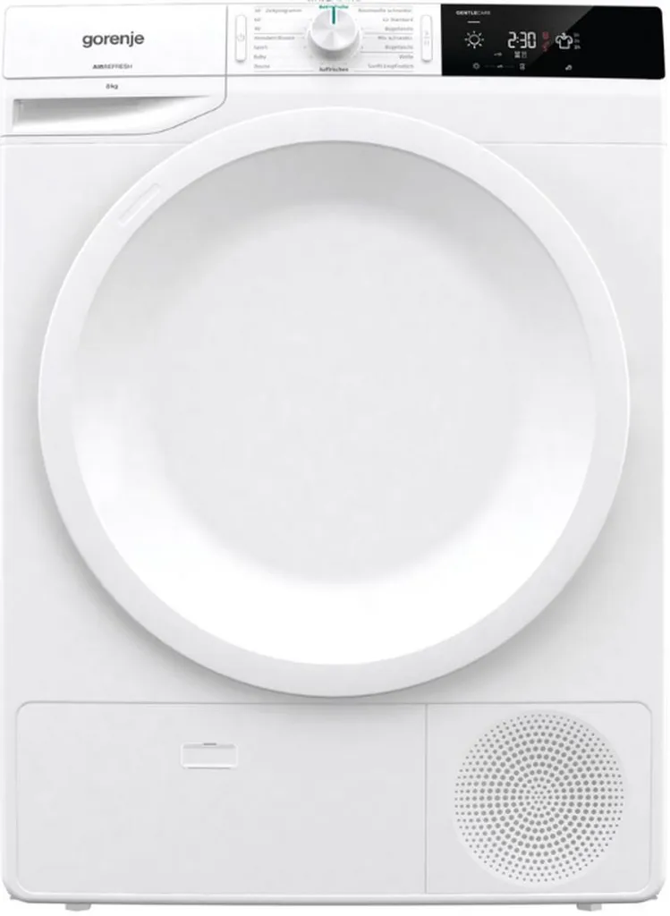 Gorenje DE 8B Kondenstrockner - Bis 8 Kg Fassungsvermögen - StableTech - AutoDrain - LED-Display - 16 Programme - Knitterschutz - Kindersicherung - Weiß 5 Gorenje DE 8B Kondenstrockner - Bis 8 Kg Fassungsvermögen - StableTech - AutoDrain - LED-Display - 16 Programme - Knitterschutz - Kindersicherung - Weiß – Bild 3