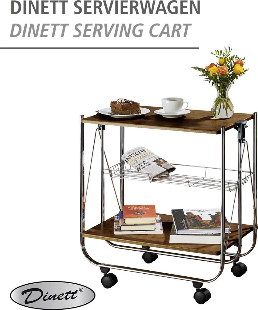 Wenko Servierwagen Dinett Deluxe Walnuss 7 Wenko Servierwagen Dinett Deluxe Walnuss – Bild 5