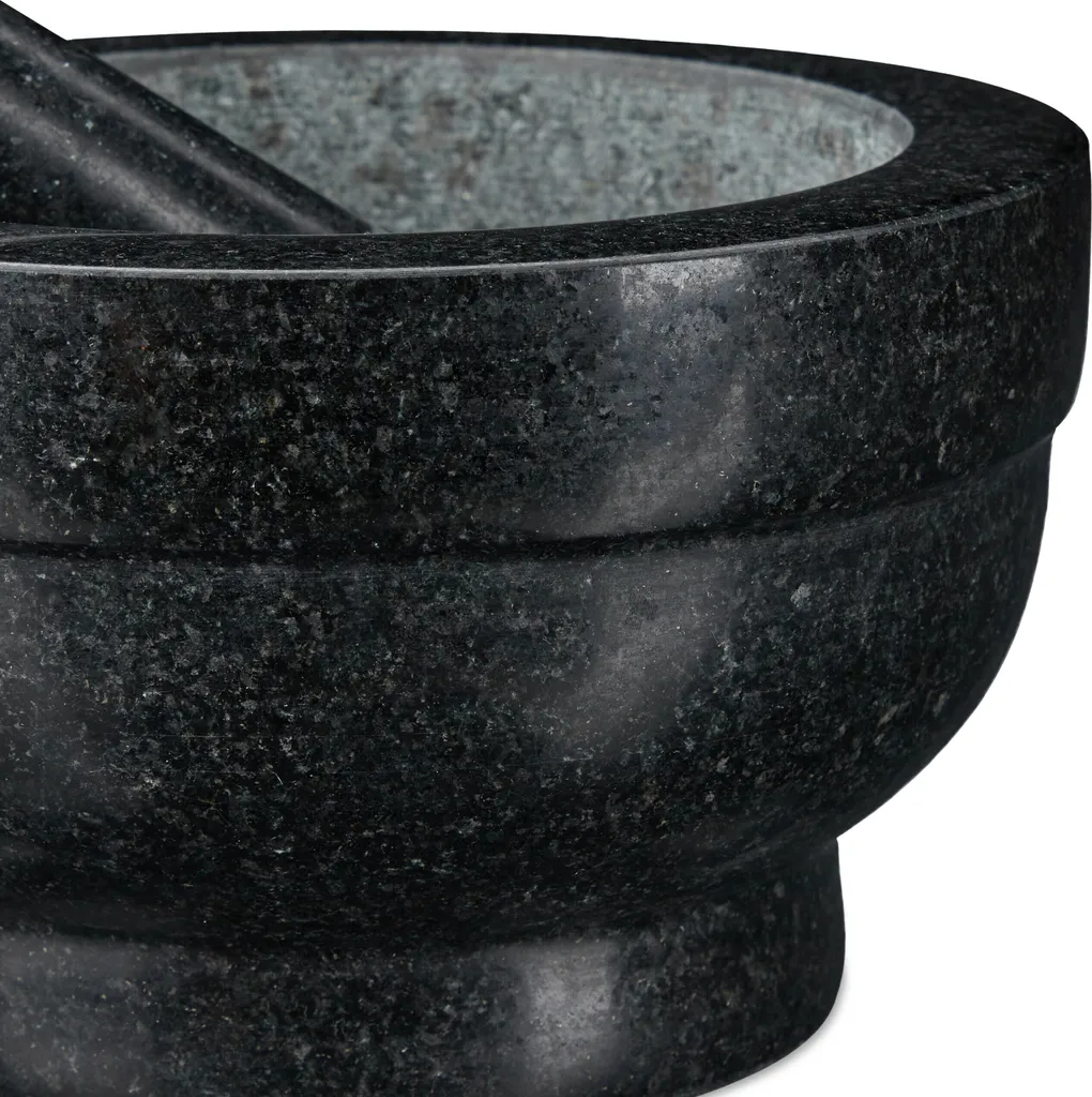 Relaxdays Granit Mörser Mit Stößel 20 Cm 9 Relaxdays Granit Mörser Mit Stößel 20 Cm – Bild 7