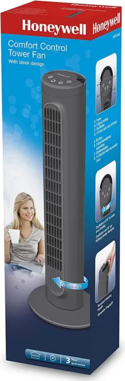 Honeywell HYF1101E4 Comfort Control Turmventilator, 55°-Oszillation, Timer, 3 Stufen, 36 Watt, Anthrazit -Kaufland Verkäufe 5a5fd8df47f8cc46ab046252e53528a5