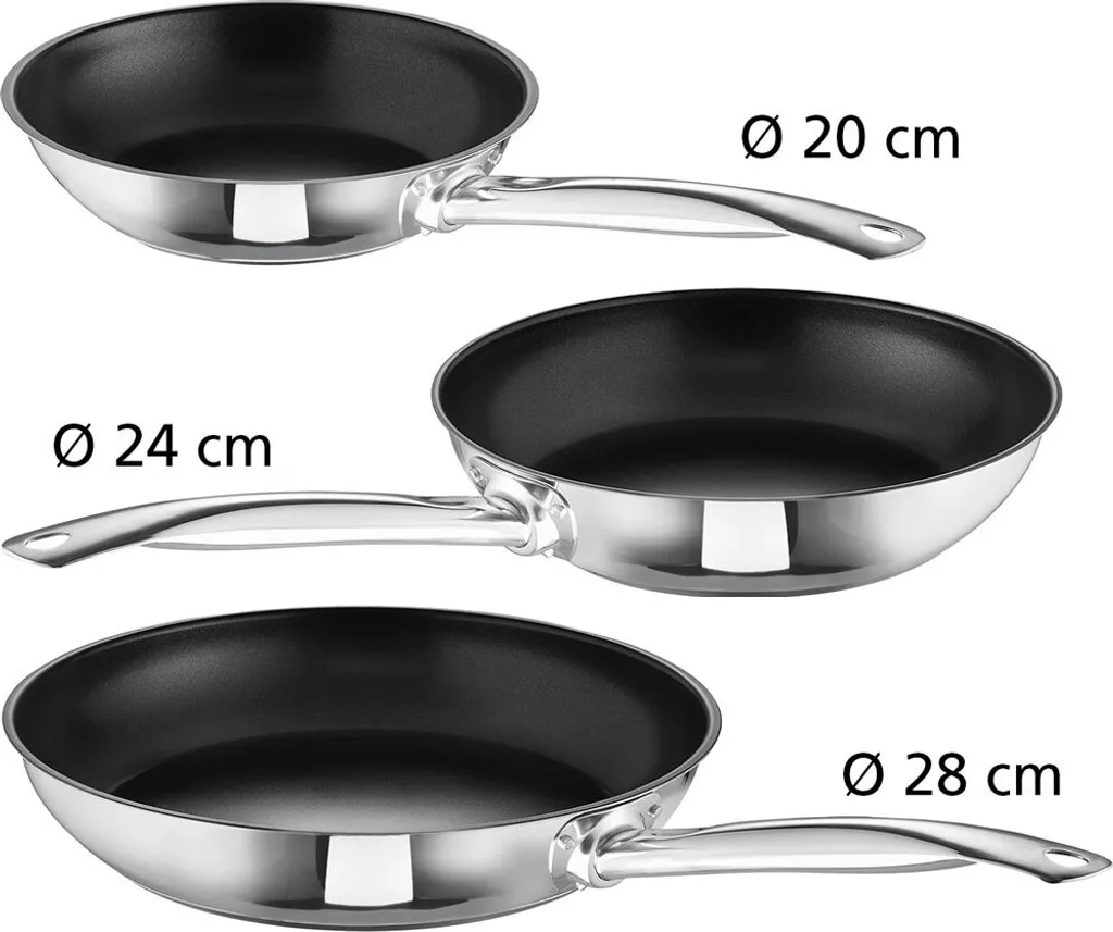Schulte-Ufer Pfannen-Set Trio 3 Tlg. 20 / 24 / 28 Cm Pfanne Antihaft Induktion 5 Schulte-Ufer Pfannen-Set Trio 3 Tlg. 20 / 24 / 28 Cm Pfanne Antihaft Induktion – Bild 3
