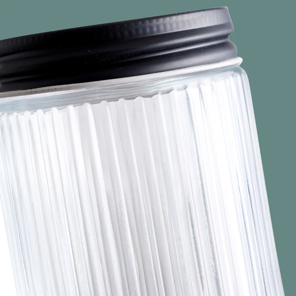 6er Set Vorratsgläser 0,5 L Mit Schraubdeckel Ø9x11 Cm - Schwarz 10 6er Set Vorratsgläser 0,5 L Mit Schraubdeckel Ø9x11 Cm - Schwarz – Bild 8