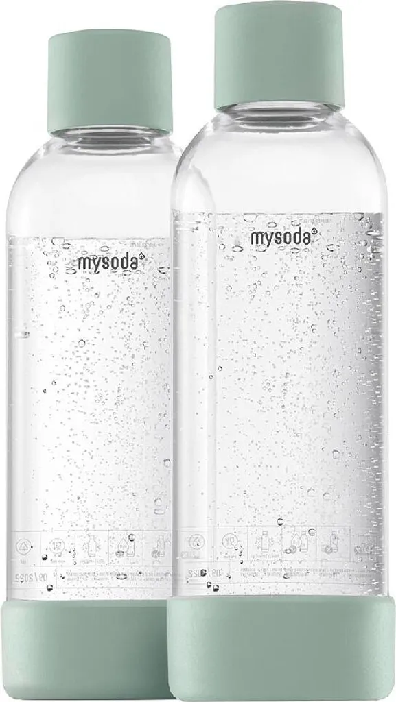 Mysoda Sodabereiter Flasche 1 L - 2er Set, Farbe:pigeon 4 Mysoda Sodabereiter Flasche 1 L - 2er Set, Farbe:pigeon – Bild 2