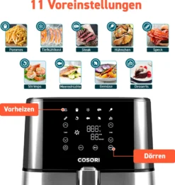Cosori 5.5L XXL Heißluftfritteuse Mit Dörr-Funktion 16 Cosori 5.5L XXL Heißluftfritteuse Mit Dörr-Funktion -Kaufland Verkäufe 5bc9fd0cd2fa79f0aa9e607d54503279