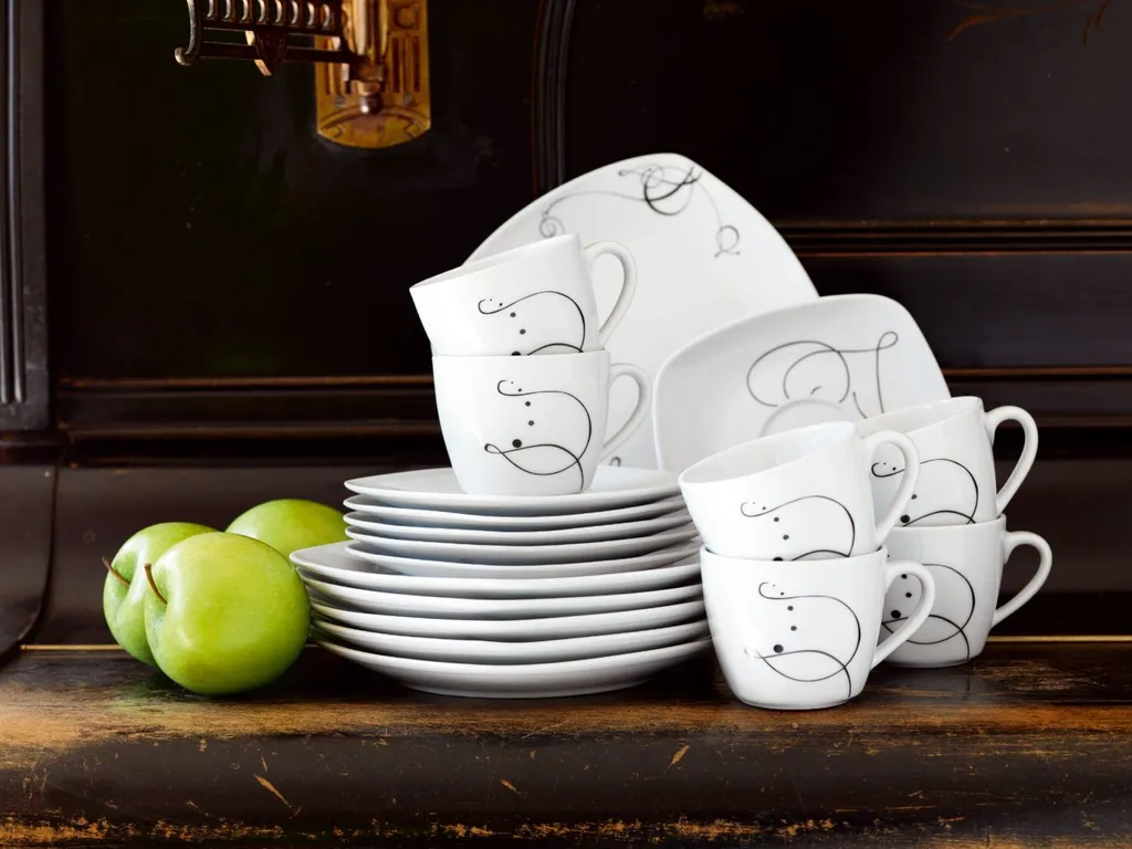 Mäser 921344 Chanson Kombiservice, Für 6 Personen, Weiß, 30-teilig (1 Set) 6 Mäser 921344 Chanson Kombiservice, Für 6 Personen, Weiß, 30-teilig (1 Set) – Bild 4