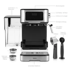 Espressomaschine Siebträgermaschine Siebträger Milchschaumdüse 15 Bar Touch BEEM -Kaufland Verkäufe 5cddeedda21d62b221a0f9606ad6bb60