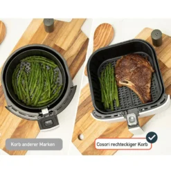 Cosori Premium 5,5-Liter Heißluftfritteuse Mit Spießgestell, Schwarz -Kaufland Verkäufe 5cf73c5927c83f2c415b3788cb3ee416