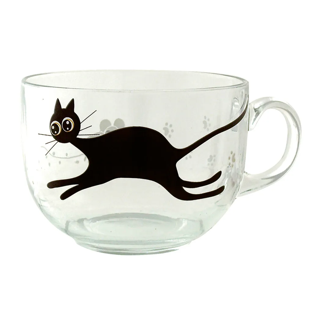 Tazza Luminarc Mistigri Grande Trasparente Gatto Vetro (500 Ml) (6 Unità) 5 Tazza Luminarc Mistigri Grande Trasparente Gatto Vetro (500 Ml) (6 Unità) – Bild 3