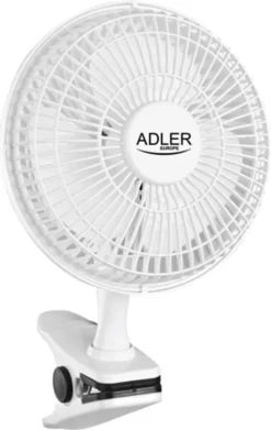 Adler 2 In 1 Tischventilator | Standventilator | Clipventilator | Ø15 Cm | 2 Laufgeschwindigkeiten | 30 Watt