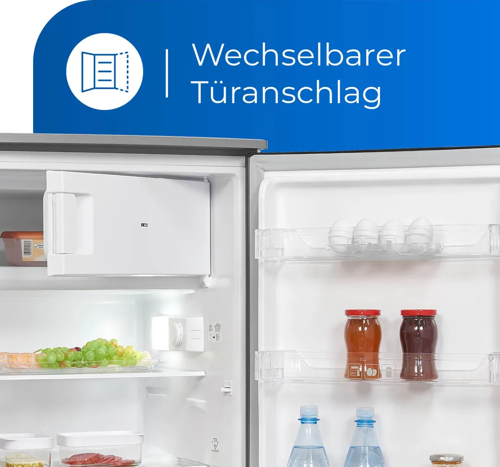 Exquisit Kühlschrank KS15-4-E-040D Inoxlook | 116 L Nutzinhalt | Edelstahloptik 7 Exquisit Kühlschrank KS15-4-E-040D Inoxlook | 116 L Nutzinhalt | Edelstahloptik – Bild 5