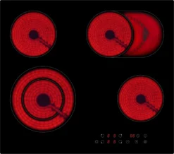 PKM Einbaukochfeld KH KF4 2KB Autark 60cm TIMER Bräterzone