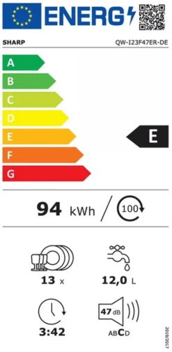 Sharp - QW-I23F47ER-DE - Stand-Geschirrspüler - Rot - 60 Cm -Kaufland Verkäufe 5eafee2f3010bd940134fa5cb1046513