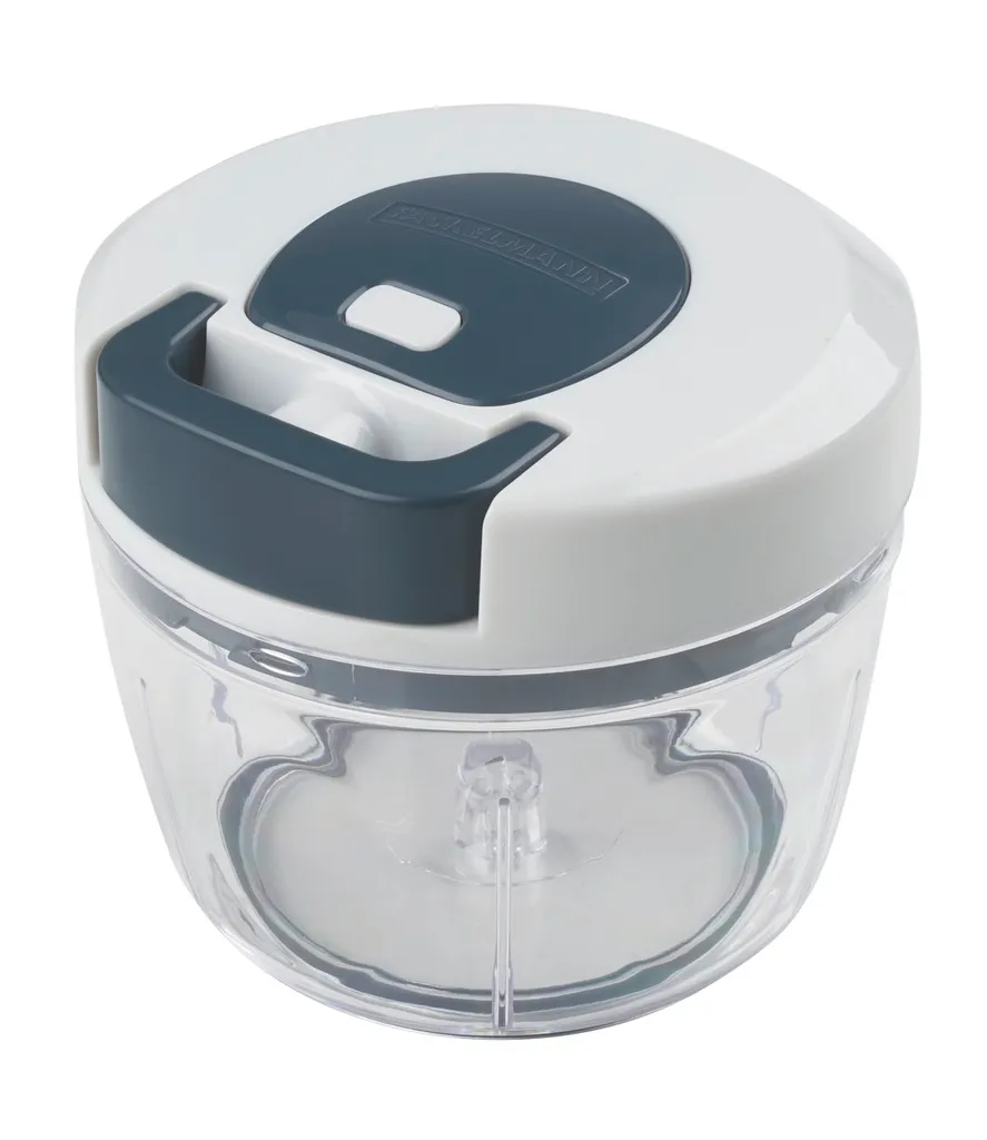 Fackelmann Multi-Hacker Easyprepare, Hochweritger Mulit-Zerkleinerer Mit Seilzug, Transparenter Auffangbehälter Mit Frischhaltedeckel, Sicher Halt Durch Anti-Rutsch-Boden (Farbe: Weiß / Blau-Grau) 5 Fackelmann Multi-Hacker Easyprepare, Hochweritger Mulit-Zerkleinerer Mit Seilzug, Transparenter Auffangbehälter Mit Frischhaltedeckel, Sicher Halt Durch Anti-Rutsch-Boden (Farbe: Weiß / Blau-Grau) – Bild 3