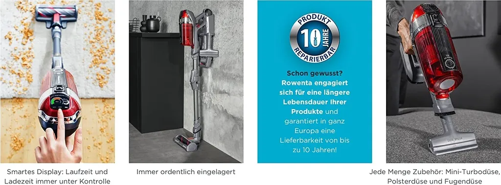 Rowenta X-Force Flex 11.60, Beutellos, Grau, Rot, Trocken, 82 DB, Akku, Lithium-Ion (Li-Ion) 14 Rowenta X-Force Flex 11.60, Beutellos, Grau, Rot, Trocken, 82 DB, Akku, Lithium-Ion (Li-Ion) – Bild 12