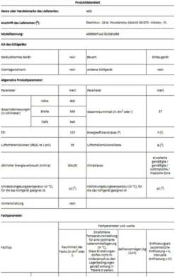 AEG - ABB660F1AS - Einbau-Gefrierschrank - Schlepptür-Technik -Kaufland Verkäufe 5f87f93589b591c0cea6380c5528acfc