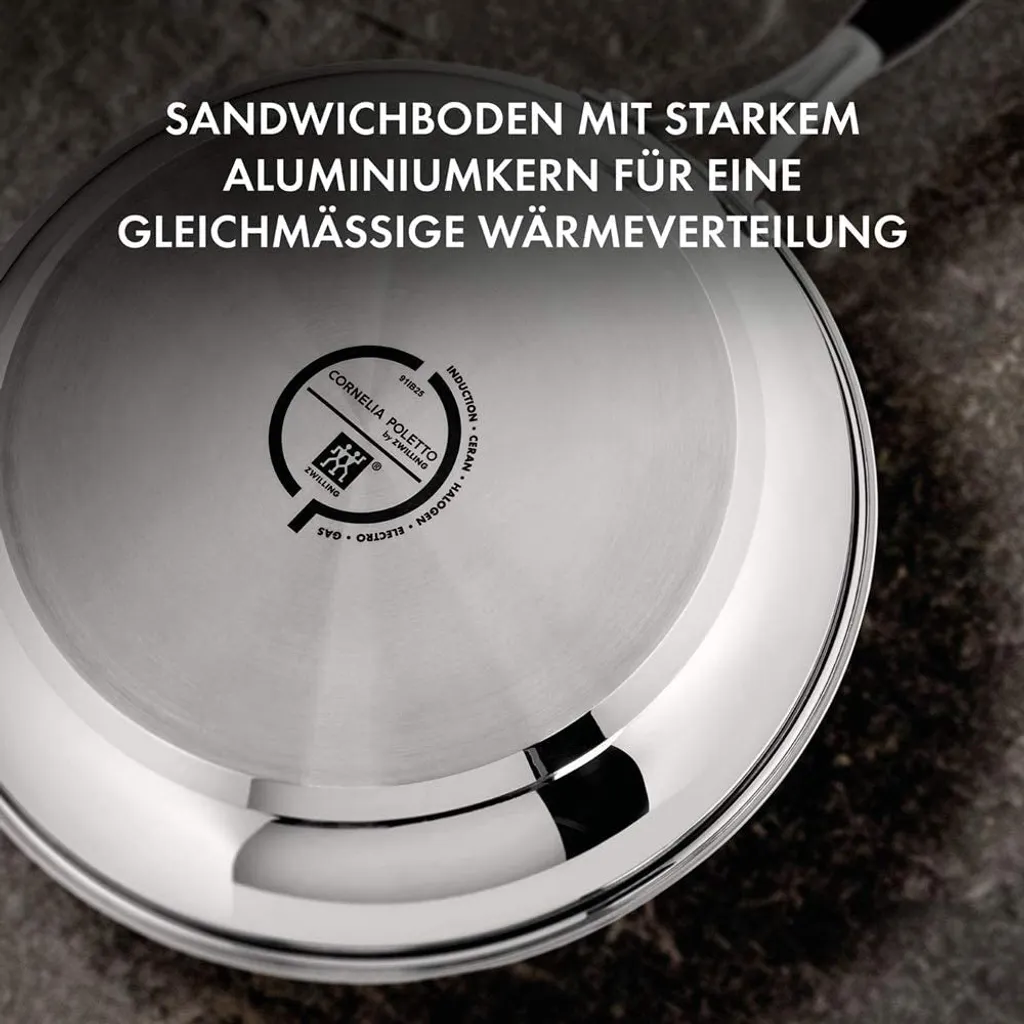 CORNELIA POLETTO BY ZWILLING Bratpfannen, Set 3-teilig (20 Cm + 24 Cm + 28 Cm) 7 CORNELIA POLETTO BY ZWILLING Bratpfannen, Set 3-teilig (20 Cm + 24 Cm + 28 Cm) – Bild 5