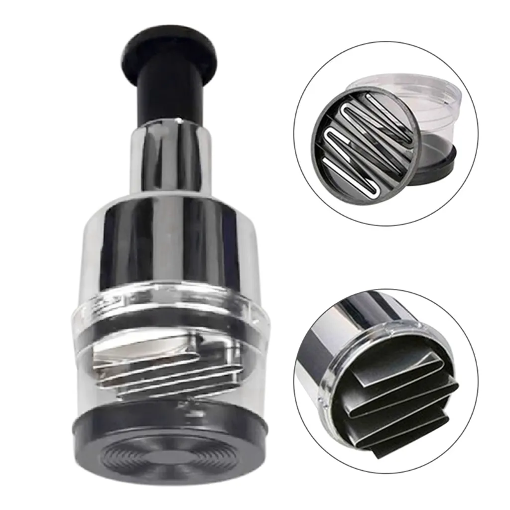 Gemüsehacker Zerkleinerer Zwiebelhacke Chopper Zwiebelschneider Ingwer Knoblauch Zwiebel 5 Gemüsehacker Zerkleinerer Zwiebelhacke Chopper Zwiebelschneider Ingwer Knoblauch Zwiebel – Bild 3