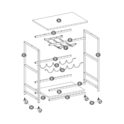 VASAGLE Servierwagen, Küchenwagen Auf Rollen, Mit Ablagen, Glas- Und Flaschenhaltern, 60 X 40 X 75 Cm, Industrie-Design, Vintagebraun-schwarz LRC087B01 18 VASAGLE Servierwagen, Küchenwagen Auf Rollen, Mit Ablagen, Glas- Und Flaschenhaltern, 60 X 40 X 75 Cm, Industrie-Design, Vintagebraun-schwarz LRC087B01 -Kaufland Verkäufe 6057c9274d7b0732968841df08876112