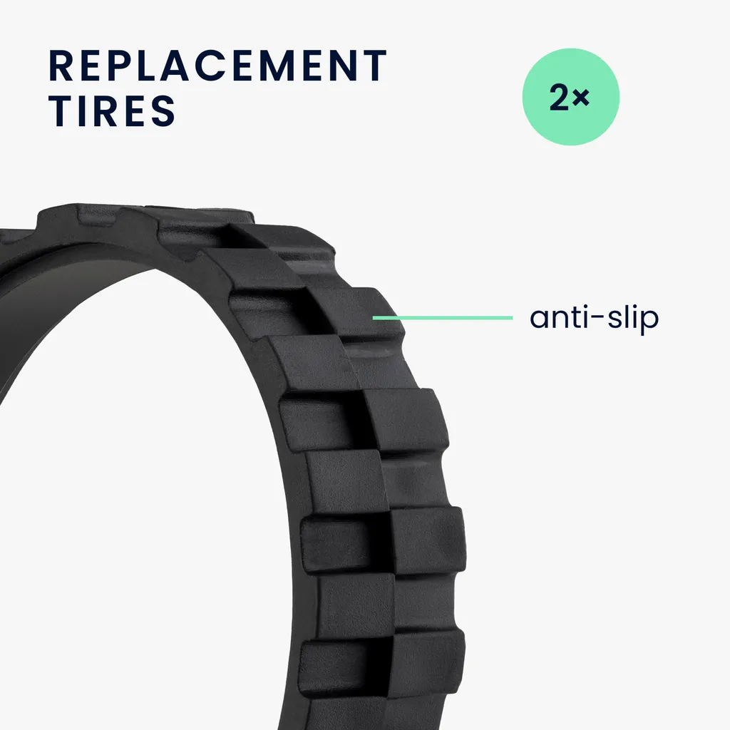 Kwmobile 2x Reifen Mantel Kompatibel Mit IRobot Roomba 500 / 600 / 700 / 800 / 900 / I / E / S Serie - Reifen Räder Für Saugroboter - Ersatzrad Rutschfest 5 Kwmobile 2x Reifen Mantel Kompatibel Mit IRobot Roomba 500 / 600 / 700 / 800 / 900 / I / E / S Serie - Reifen Räder Für Saugroboter - Ersatzrad Rutschfest – Bild 3