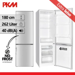 PKM Kühl-Gefrierkombination Kühlschrank KG249EIX-M Inox 262 L 180 Cm 4**** 16 PKM Kühl-Gefrierkombination Kühlschrank KG249EIX-M Inox 262 L 180 Cm 4**** -Kaufland Verkäufe 60f7f5342d0a87fb5b0c64ec32419803