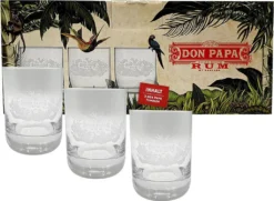 Don Papa Rum Tumbler Glas Gläser Longdrinkglas Mit Verpackung Set - 3 X Gläser
