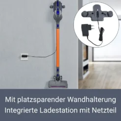 Juskys 2in1 Handstaubsauger & Akku Staubsauger - Beutellos & Kabellos – Bis 55 Min Laufzeit - Lithium-Ionen Akku, Wandhalterung & Ladestation – Blau -Kaufland Verkäufe 61e16fa50ab0aedf3552842b27fbd93c