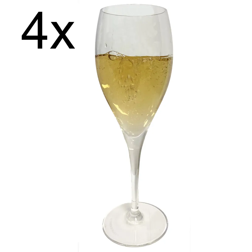 Le Cordon Bleu 4er Set Champagnergläser Kwarx-Glas Sektgläser Flûtes Flöten 26cl 7 Le Cordon Bleu 4er Set Champagnergläser Kwarx-Glas Sektgläser Flûtes Flöten 26cl – Bild 5