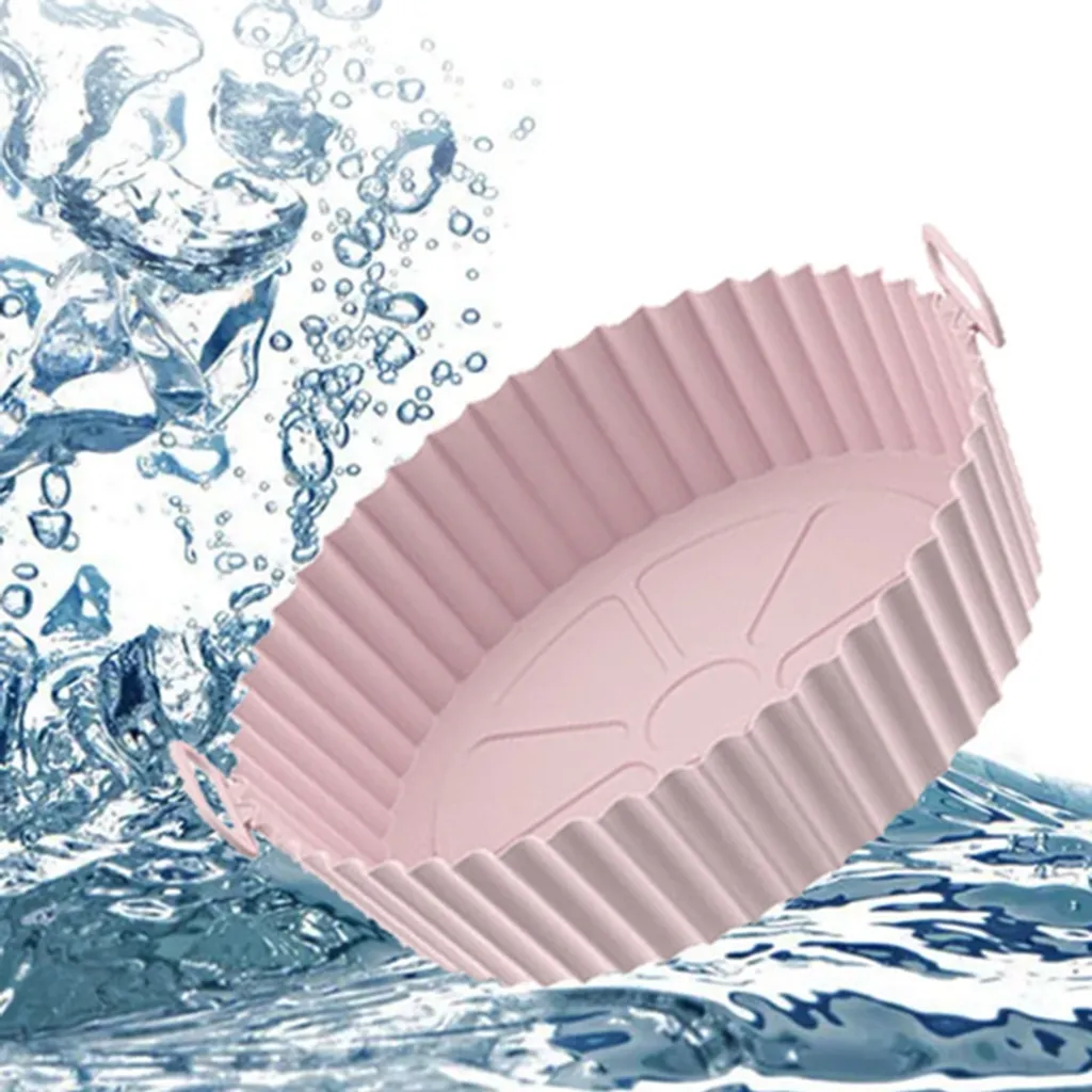 Heißluftfritteuse Matte Silikon Topf Ofen Backblech Gebratene Pizzamatte Ersatz Gril (Rosa) 5 Heißluftfritteuse Matte Silikon Topf Ofen Backblech Gebratene Pizzamatte Ersatz Gril (Rosa) – Bild 3