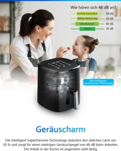 Proscenic T22 Heißluftfritteuse, App Und Sprachsteuerung, 5L XXL Luftfritteuse, Airfryer Mit Großem Digitalem LED Display, Vorheizen&Warm Halten, 100 Rezepte,ohne Öl, Schwarz, Edelstahl -Kaufland Verkäufe 64bb920baa5ef2744f1da0fb3fb33d38
