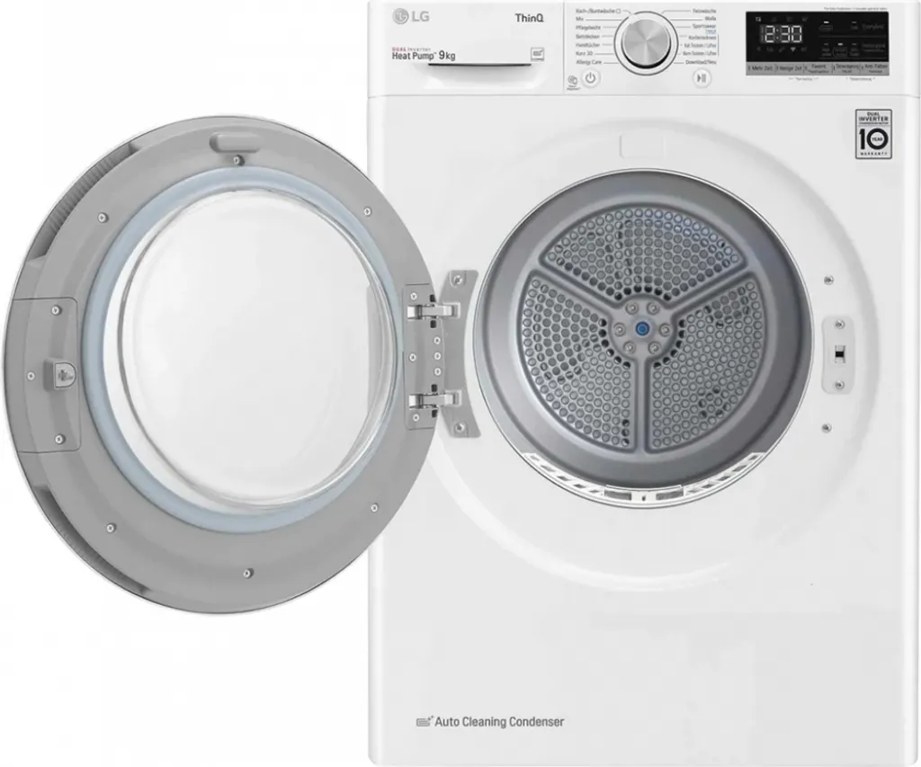LG Electronics V5RT9N - Wärmepumpen-Kondensationstrockner - Weiß 4 LG Electronics V5RT9N - Wärmepumpen-Kondensationstrockner - Weiß – Bild 2