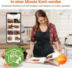 ULTENIC K10 XL Heißluftfritteuse, 5L Airfryer Mit 11 Programmen, Airfryer Mit Online-Rezepten, Touchscreen,1500W [Energieklasse A+++] -Kaufland Verkäufe 64f0ec0f8b20d1c0f2e4f830373ffae2
