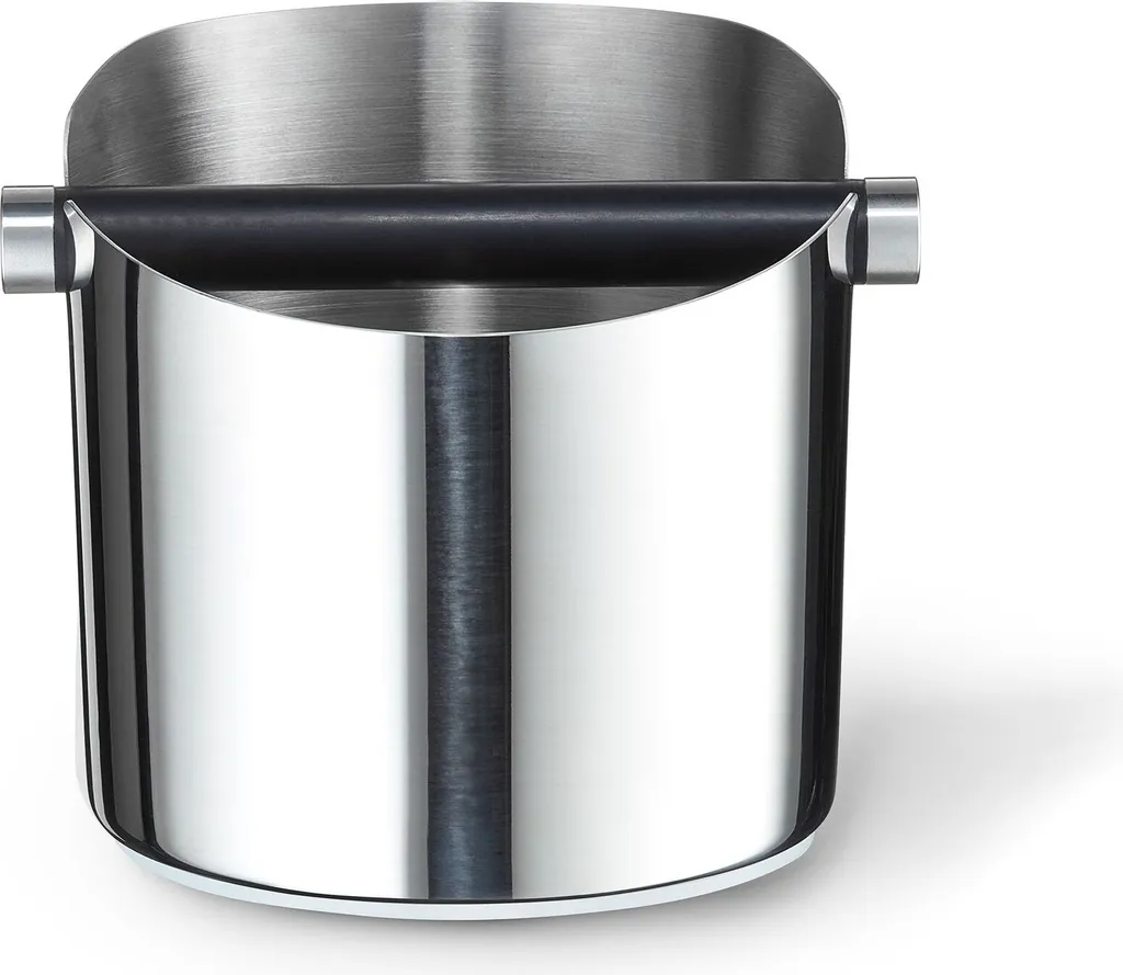 Tchibo Knock-Box Abklopfschale, Für Siebträger Espressomaschine, Zur Leichten Entsorgung Des Feuchten Kaffeesatzes, Silber / Schwarz, Edelstahl Und Gummi 3 Tchibo Knock-Box Abklopfschale, Für Siebträger Espressomaschine, Zur Leichten Entsorgung Des Feuchten Kaffeesatzes, Silber / Schwarz, Edelstahl Und Gummi