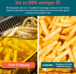 Cosori Premium 5,5-Liter Heißluftfritteuse Mit Spießgestell, Schwarz -Kaufland Verkäufe 655970f6b434aab5a6470136234b4146 1