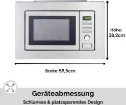 PKM Einbau Mikrowelle Microwellengerät Mikrowellenherd MW820-EBM Edelstahl 800 W -Kaufland Verkäufe 65effd276d8e021875883aae32ca2c0c