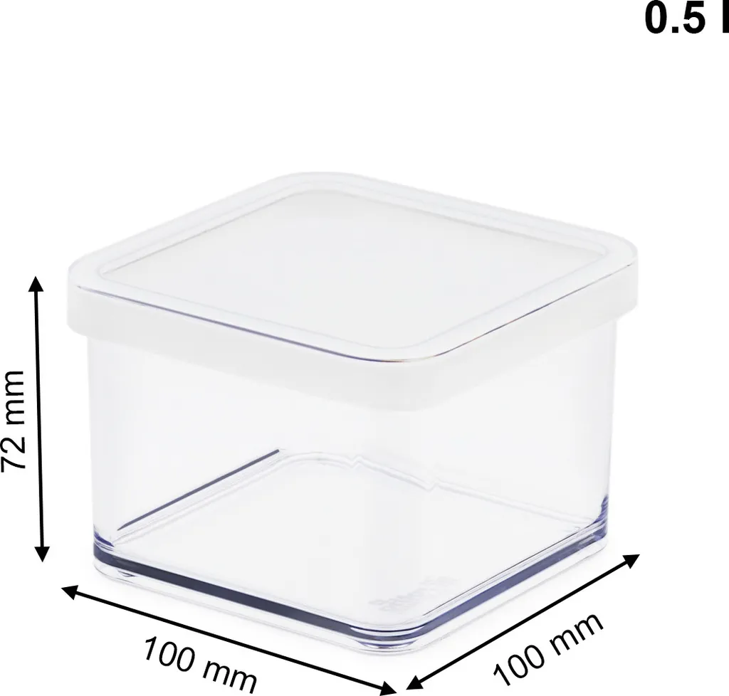 ROTHO Set Premium Dosen 5 Tlg. LOFT, Farbe:Transparent / Weiß 7 ROTHO Set Premium Dosen 5 Tlg. LOFT, Farbe:Transparent / Weiß – Bild 5