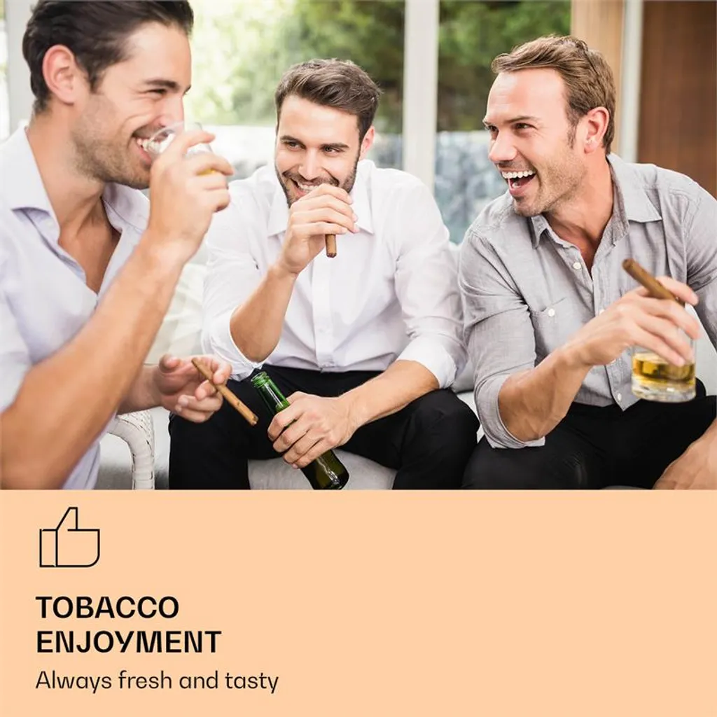 Klarstein Zigarren Humidor Befeuchter - Thermoelektrischer Humidor Schrank Mit Glastür - Mit Einschüben Aus Zedernholz - Hygrometer - LED-Innenbeleuchtung - 23 Liter - Schwarz Humidor Zigarre Elektrisch Humidor Schrank Luftbefeuchter Humidor Zigarren 4 Klarstein Zigarren Humidor Befeuchter - Thermoelektrischer Humidor Schrank Mit Glastür - Mit Einschüben Aus Zedernholz - Hygrometer - LED-Innenbeleuchtung - 23 Liter - Schwarz Humidor Zigarre Elektrisch Humidor Schrank Luftbefeuchter Humidor Zigarren – Bild 2