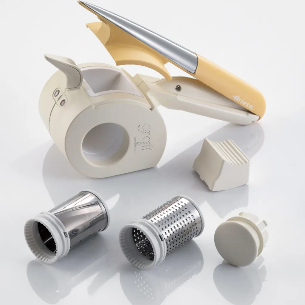 Ariete Elektrische Käse-/Schoko-/Nuss-Reibe GRATI Wasserdicht 4 Ariete Elektrische Käse-/Schoko-/Nuss-Reibe GRATI Wasserdicht – Bild 2