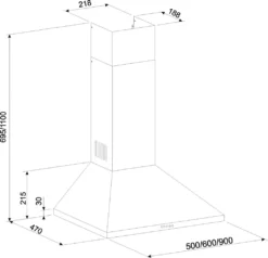 Gurari GCH C 147 BL 5 Dunstabzugshaube 50cm 1000m³/h Wandhaube Schwarz -Kaufland Verkäufe 66667082391efa3071b189e958afaa0b
