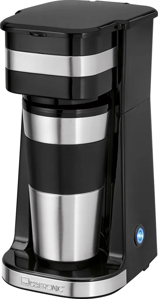 Clatronic KA 3733 Kaffeemaschine Für Coffee To Go, Inkl. 0,4 Liter Kaffeebecher Aus Edelstahl, Ideal Für Auto, Büro Und Unterwegs, Schwarz 3 Clatronic KA 3733 Kaffeemaschine Für Coffee To Go, Inkl. 0,4 Liter Kaffeebecher Aus Edelstahl, Ideal Für Auto, Büro Und Unterwegs, Schwarz
