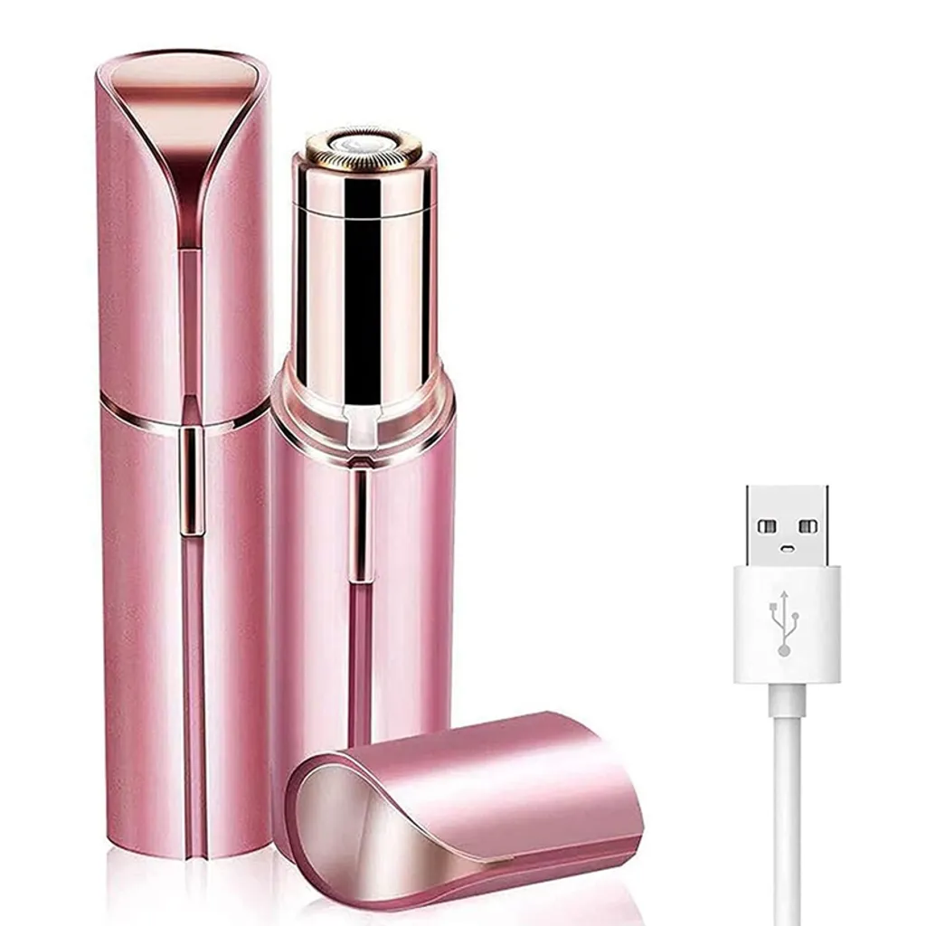 USB Augenbrauenrasierer Gesichtshaarentferner Für Damen Schmerzlos Mini Lippenstift Form Haarentfernung Rosa Epilierer 4 USB Augenbrauenrasierer Gesichtshaarentferner Für Damen Schmerzlos Mini Lippenstift Form Haarentfernung Rosa Epilierer – Bild 2