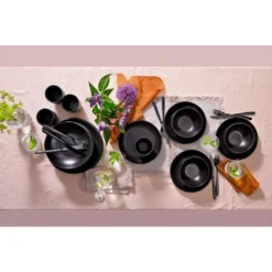 Mammoet Moon Geschirrset 6 Personen, Steingut, Bestehend Aus Tiefen Und Flachen Tellern Sowie Schalen – Je 6 Stück, Matt Schwarz, Moderne Form, Spülmaschinenfest 13 Mammoet Moon Geschirrset 6 Personen, Steingut, Bestehend Aus Tiefen Und Flachen Tellern Sowie Schalen – Je 6 Stück, Matt Schwarz, Moderne Form, Spülmaschinenfest -Kaufland Verkäufe 6781fa78149ed8fb7ae721c4ba73fa91