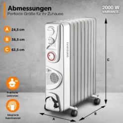 TRESKO® Ölradiator Weiß 2000W Elektroheizung Radiator Öl Heizkörper Heizung Timer 11 TRESKO® Ölradiator Weiß 2000W Elektroheizung Radiator Öl Heizkörper Heizung Timer -Kaufland Verkäufe 67d3fd6d4f6d8e7d4f65f38c3b8e385d