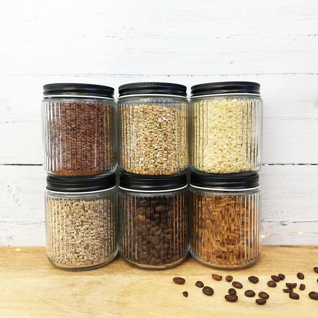 6er Set Vorratsgläser 0,5 L Mit Schraubdeckel Ø9x11 Cm - Schwarz 5 6er Set Vorratsgläser 0,5 L Mit Schraubdeckel Ø9x11 Cm - Schwarz – Bild 3