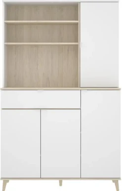 Küchenschrank Mit 4 Türen, 1 Schublade & 3 Ablagen - Weiß & Eichefarben - WAJDI 10 Küchenschrank Mit 4 Türen, 1 Schublade & 3 Ablagen - Weiß & Eichefarben - WAJDI -Kaufland Verkäufe 689e14ddb68aad35f6aa3880b1156f99