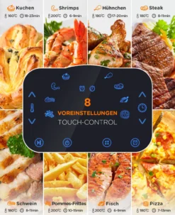 Tomons Heißluftfritteuse XXL 5,5 L Elektrofritteuse, 1800W, Airfryer Ohne Fett Und Öl, Friteuse Heißluft Mit 8 Voreinstellungen, Alarmtimer, Digitales Touch-Display, Frittierkorb Und Rezeptheft 16 Tomons Heißluftfritteuse XXL 5,5 L Elektrofritteuse, 1800W, Airfryer Ohne Fett Und Öl, Friteuse Heißluft Mit 8 Voreinstellungen, Alarmtimer, Digitales Touch-Display, Frittierkorb Und Rezeptheft -Kaufland Verkäufe 6975cd10eaf2146fe21d3079e54cf83f