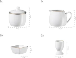 Mäser 931735 Kombiservice Professional Dining Für 6 Personen, Porzellan, Weiß (1 Set, 24-teilig) -Kaufland Verkäufe 69ed289a36e4da04e2f07fee46cbe712