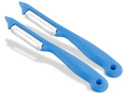 Sparschäler 2er Set Schäler Obst Gemüse Mit Rostfreier Scharfer Pendelklinge Universalschäler Für Rechts Und Linkshänder Allzweckschäler Zum Schälen Von Obst Gemüse Spülmaschinen Geeignet Blau