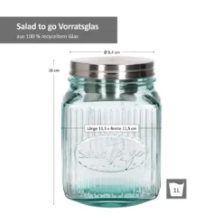 3tlg Set Salat To Go Vorratsglas 1L Lunch-Box Für Salat Nachhaltig Aufbewahrung -Kaufland Verkäufe 6aa816f8e5b93ee152017b8df721d180
