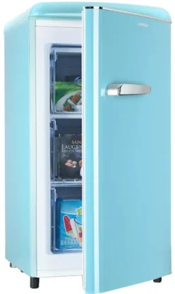 Klarstein Laika 60L Gefrierschrank , 60 Liter , 4-Sterne-Gefrierfach , 3 Schubladen , Temperatur: -18 Bis 0 °C , 5-stufiger Thermostat , 41 DB , Retro-Look -Kaufland Verkäufe 6aacc8d061c52b824847882725c2ba9a